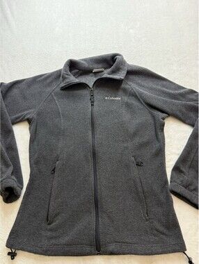 Columbia Womens Benton Springs Full Zip Fleece Jacket Charcoal Gray Size S